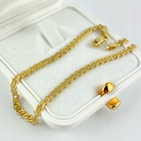 ZŁOTA bransoletka MONA LISA pełna 3 mm PRÓBA 585 (14K) długość 18,5 cm