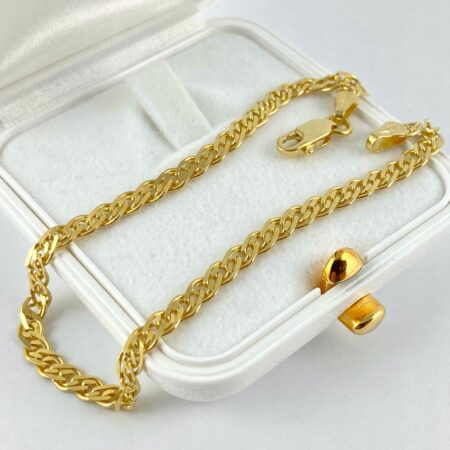 ZŁOTA bransoletka MONA LISA pełna 3,6 mm PRÓBA 585 (14K) długość 19,5 cm