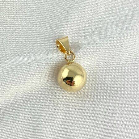 Śliczna ZŁOTA zawieszka lśniąca KULA średnica 0,8cm PR. 585 (14K)